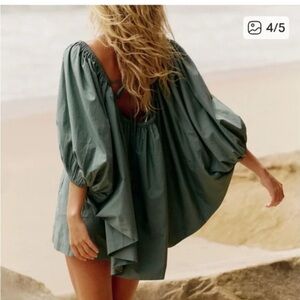 Free-est  Bold in Bali Mini Jaded Green Top Dress